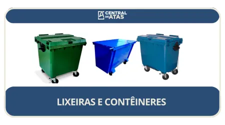 LIXEIRAS E CONTÊINERES URBANOS